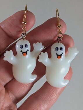 1993 Ghost Earrings, halloween costume jewelry